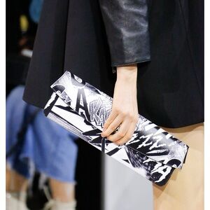 Celine Christian Marclay Comic Print Clutch Purse